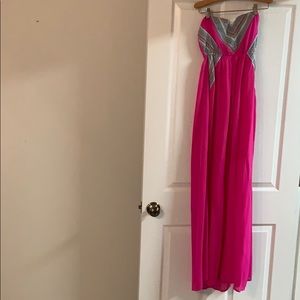 Pink maxi dress
